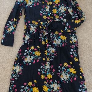 Floral Dark Navy Floral Dress